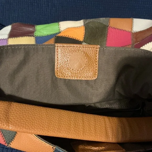 Vintage Patchwork Hobo Leather Bag - Picture 6 of 7